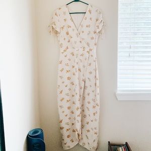 Madewell silk wrap effect floral dress